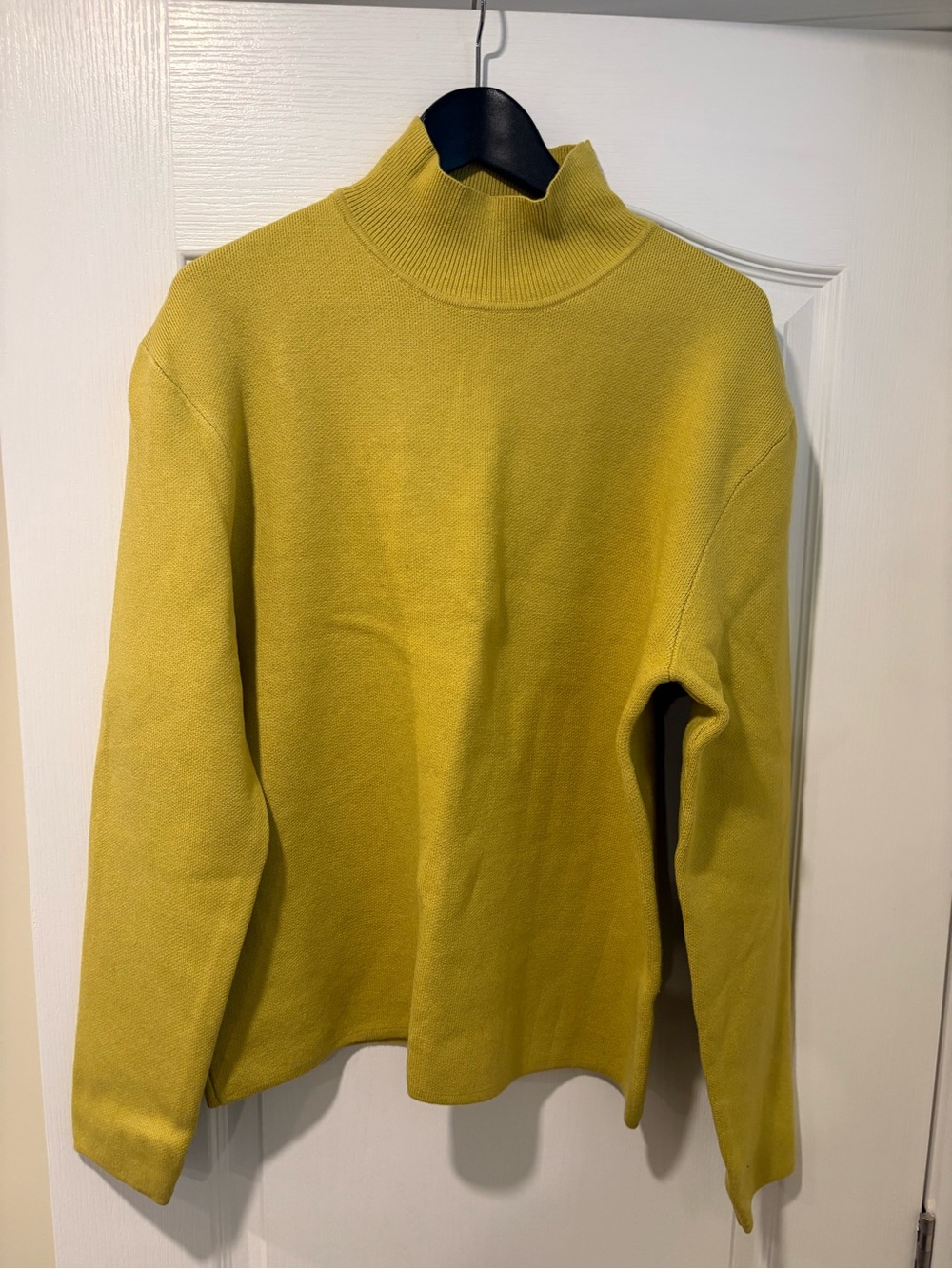 ZARA Mustard Yellow Ribbed Mock Neck Sweater